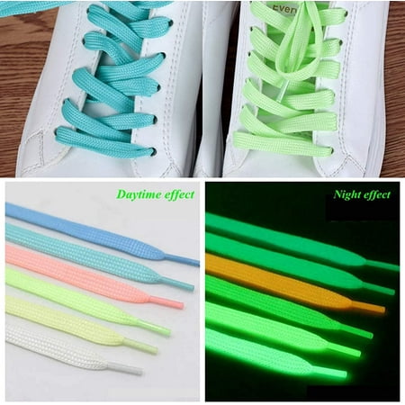 Flat Shoes Fluorescence Men Shoelace Laces Glow In The Dark Shoe Strings